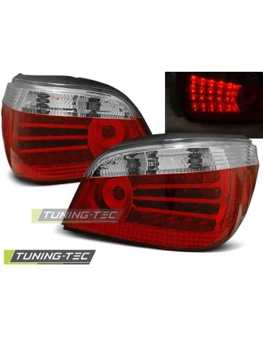 Feux arrière à LED rouges blancs pour BMW E60 07.03-07