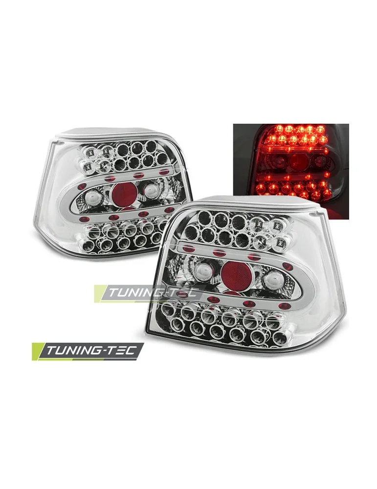 Feux arrière à LED chromés pour VW GOLF 4 09.97-09.03
