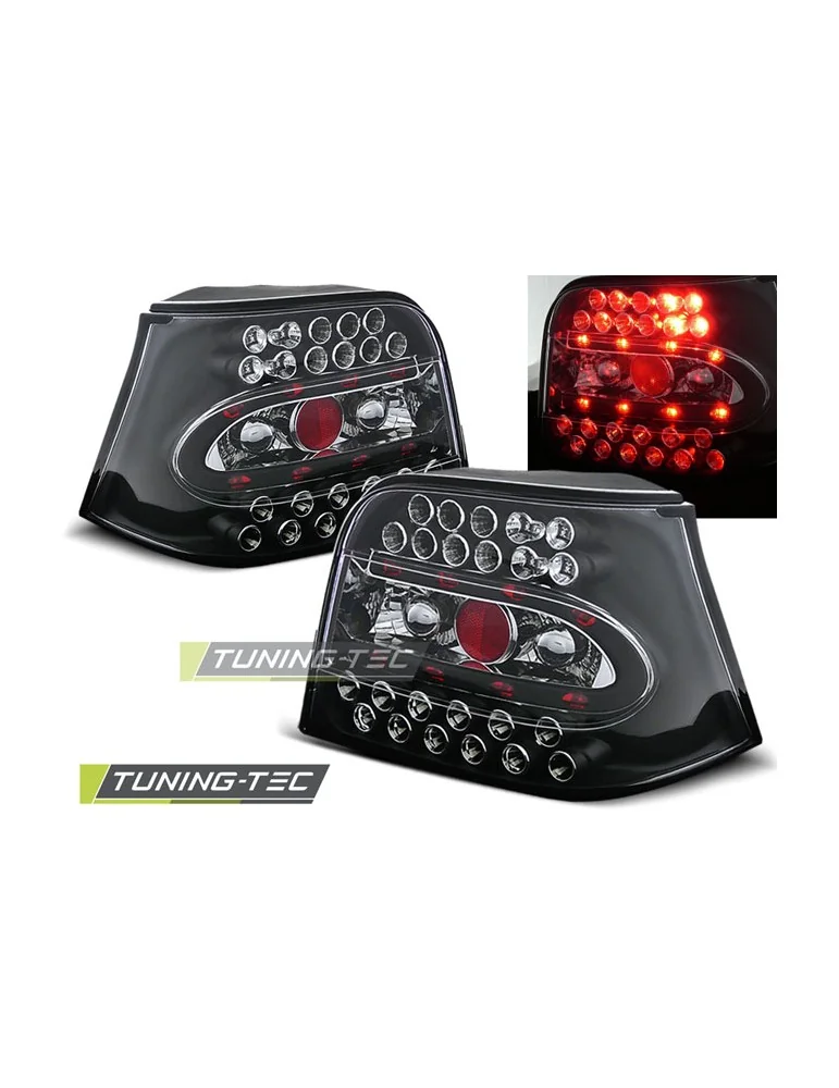 Feux arrière à LED noirs pour VW GOLF 4 09.97-09.03