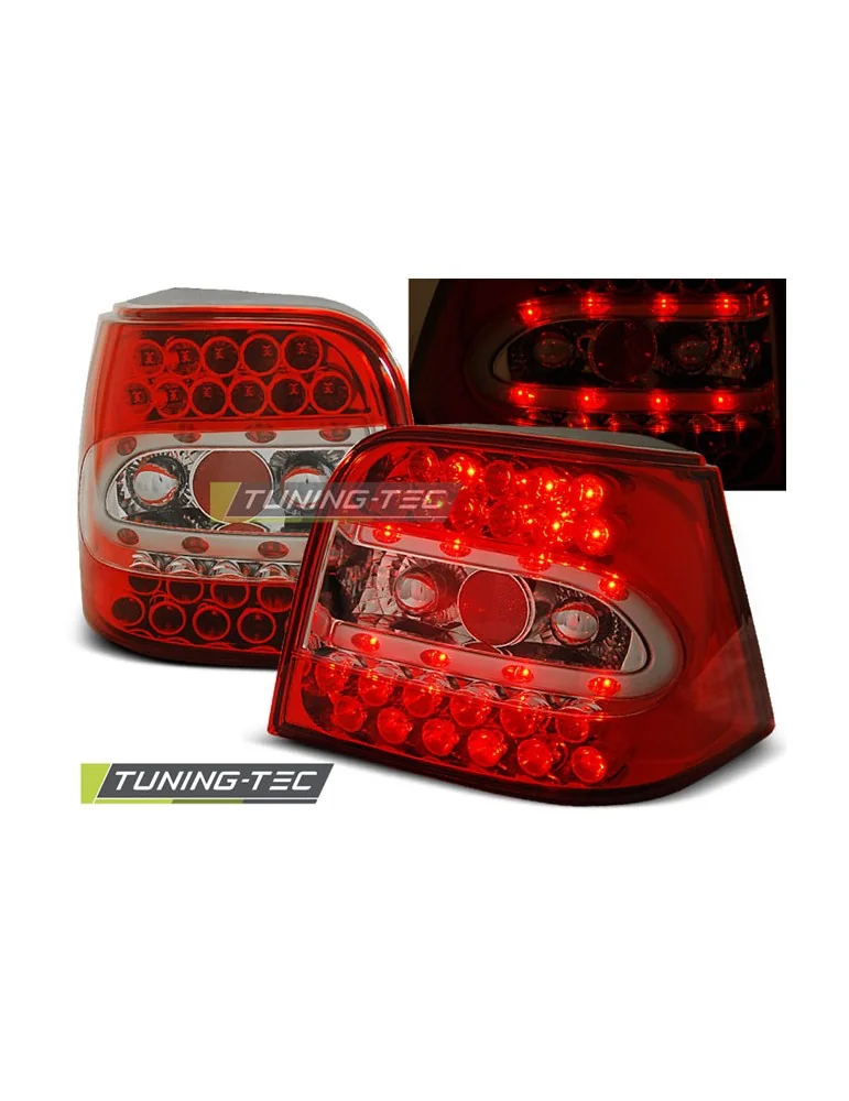 Feux arrière à LED rouges blancs pour VW GOLF 4 09.97-09.03
