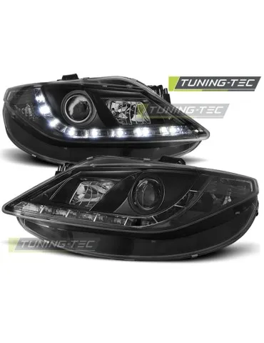 Phares à LED noirs pour SEAT IBIZA 6J 06.08-12
