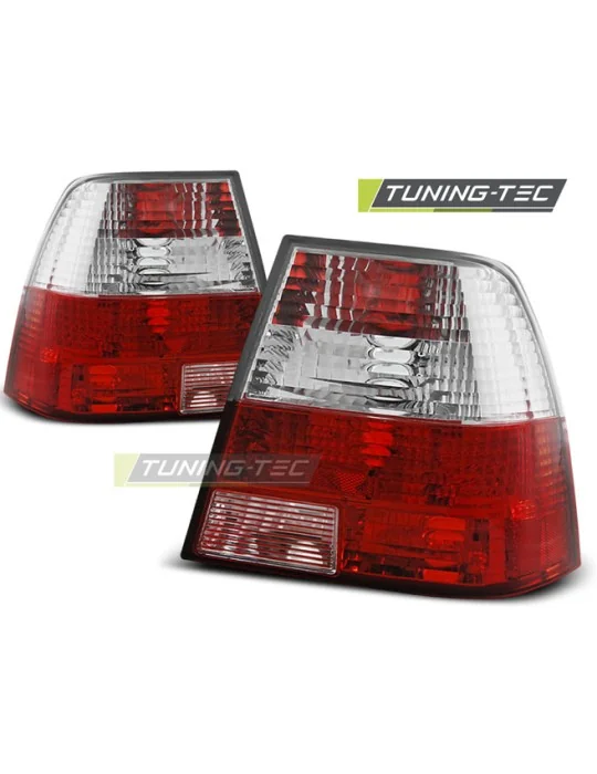 Feux arrière rouges blancs pour VW Bora (1998 - 2005)