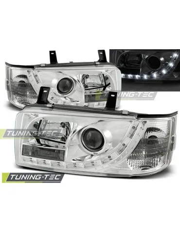 Phares à LED chromés pour VW T4 90-03.03 TRANSPORTER