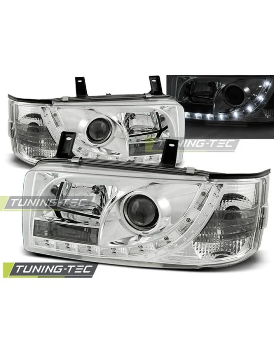 Phares à LED chromés pour VW T4 Transporter (1990 - 2003)