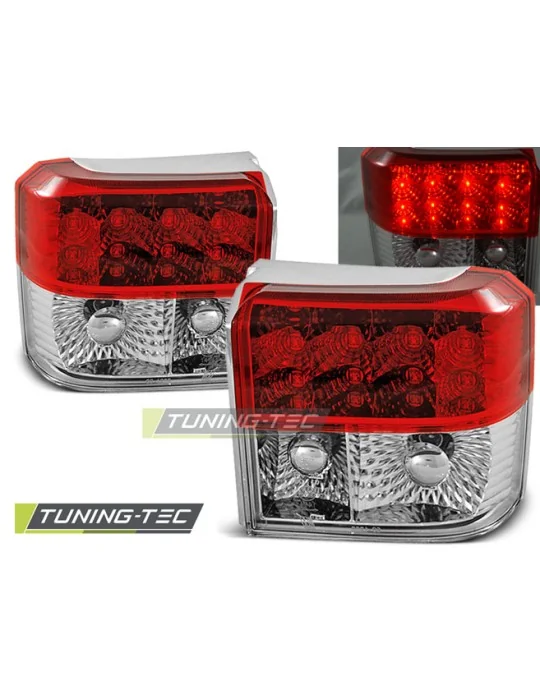 Feux arrière à LED rouges blancs pour VW T4 (1990 - 2003)