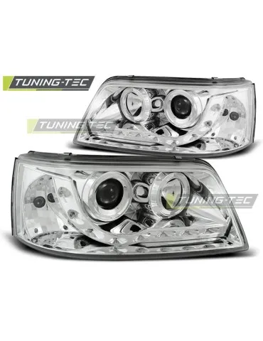 Phares à LED chromés pour VW T5 04.03-08.09
