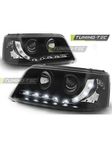 Phares à LED noirs pour VW T5 04.03-08.09