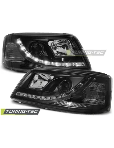 Phares à LED noirs pour VW T5 04.03-08.09