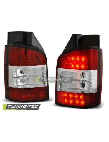 Feux arrière à LED rouges blancs pour VW T5 04.03-09