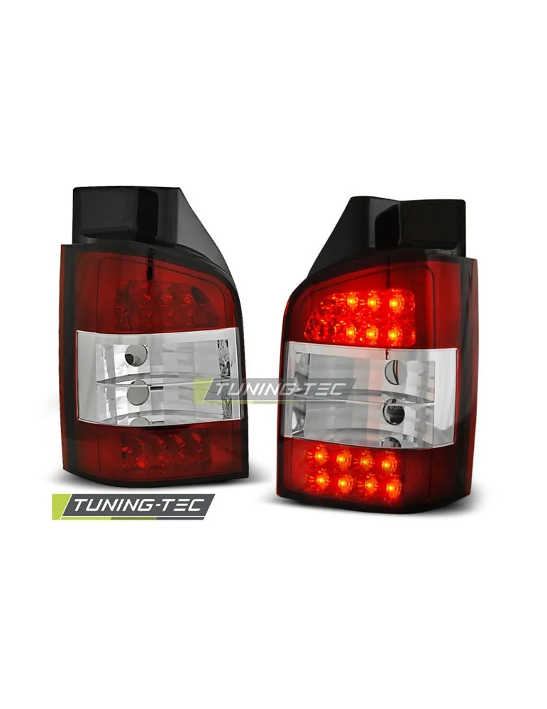 Feux arrière à LED rouges blancs pour VW T5 04.03-09