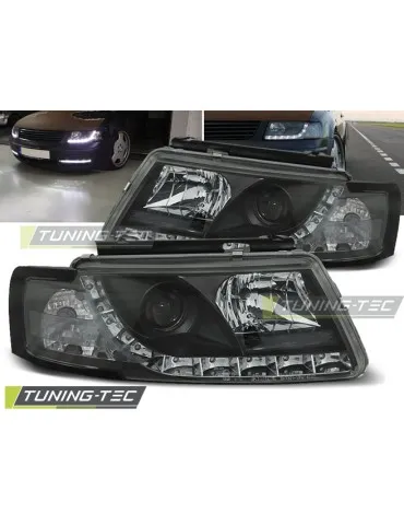 Phares à LED noirs pour VW PASSAT 5B 3B 11.96-08.00