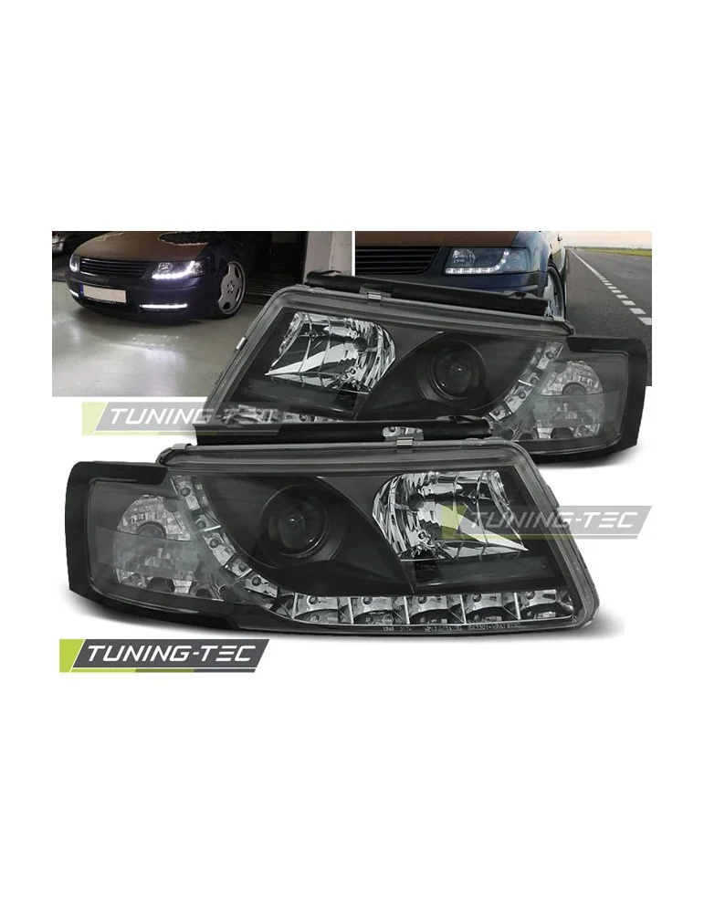 Phares à LED noirs pour VW PASSAT 5B 3B 11.96-08.00