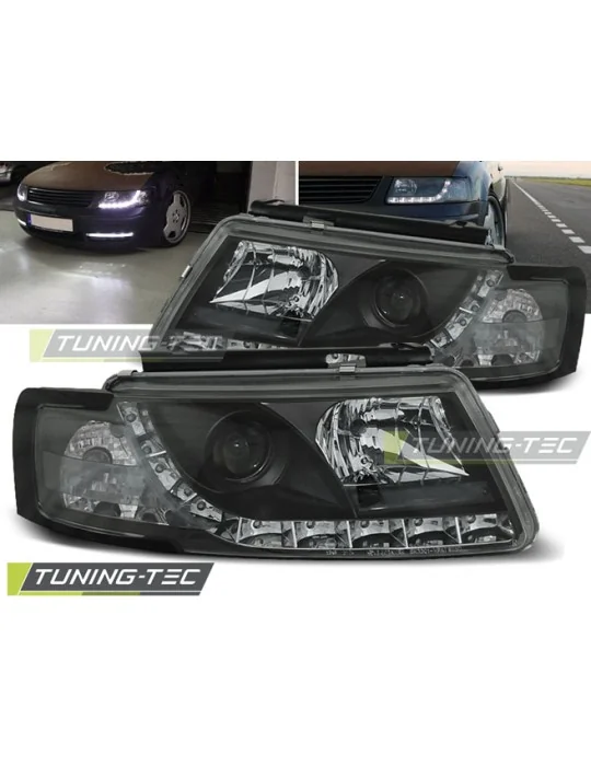 Phares à LED noirs pour VW Passat 5B 3B (1996 - 2000)