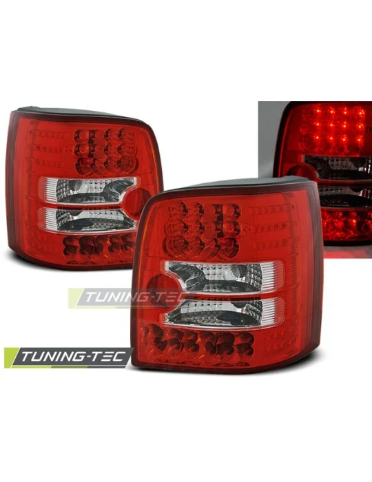 Feux arrière à LED rouges blancs pour VW Passat B5 Variant (1996 - 2000)