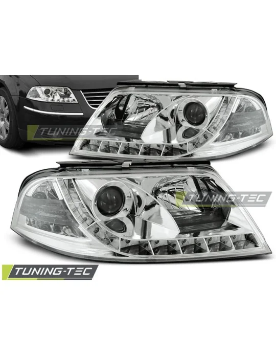 Phares à LED chromés pour VW Passat 3BG (2000 - 2005)
