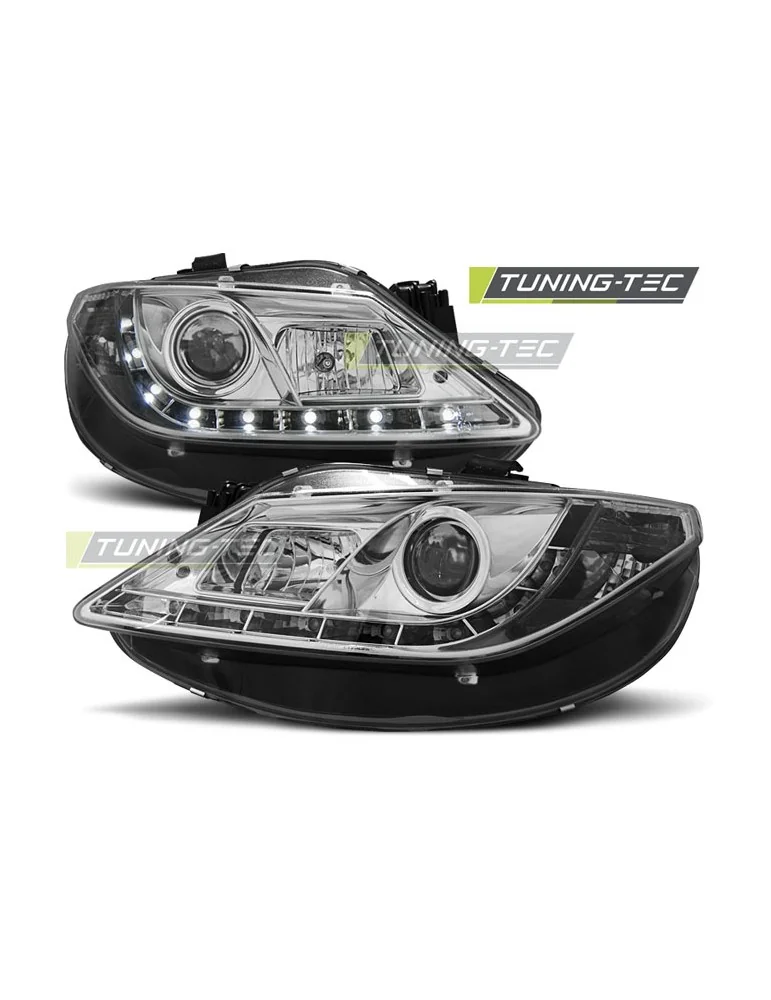 Phares à LED chromés pour SEAT IBIZA 6J 06.08-12