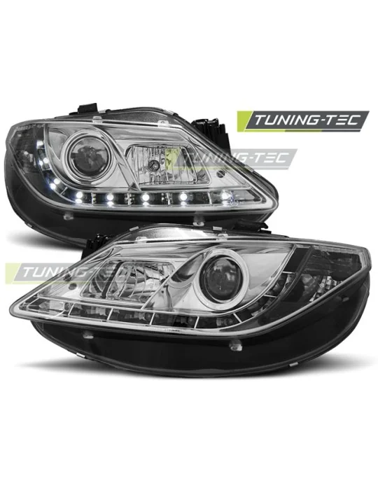 Phares à LED chromés pour Seat Ibiza 6J (2008 - 2012)