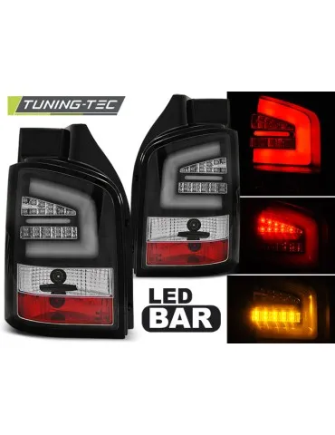 Feux arrière à LED noirs pour VW T5 04.03-09
