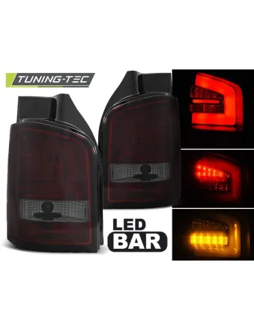 Feux arrière à LED fumés rouges pour VW T5 04.03-09