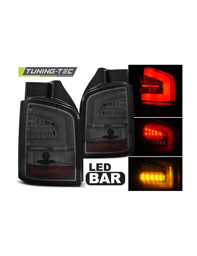 Feux arrière à LED fumés pour VW T5 04.03-09