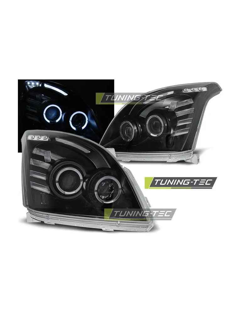 Phares noirs pour TOYOTA LAND CRUISER 120 03-09