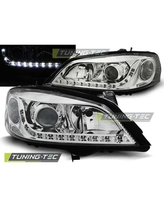 Phares à LED chromés pour Opel Astra G (1997 - 2004)
