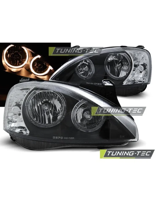 Phares noirs pour Opel Corsa C (2000 - 2006)