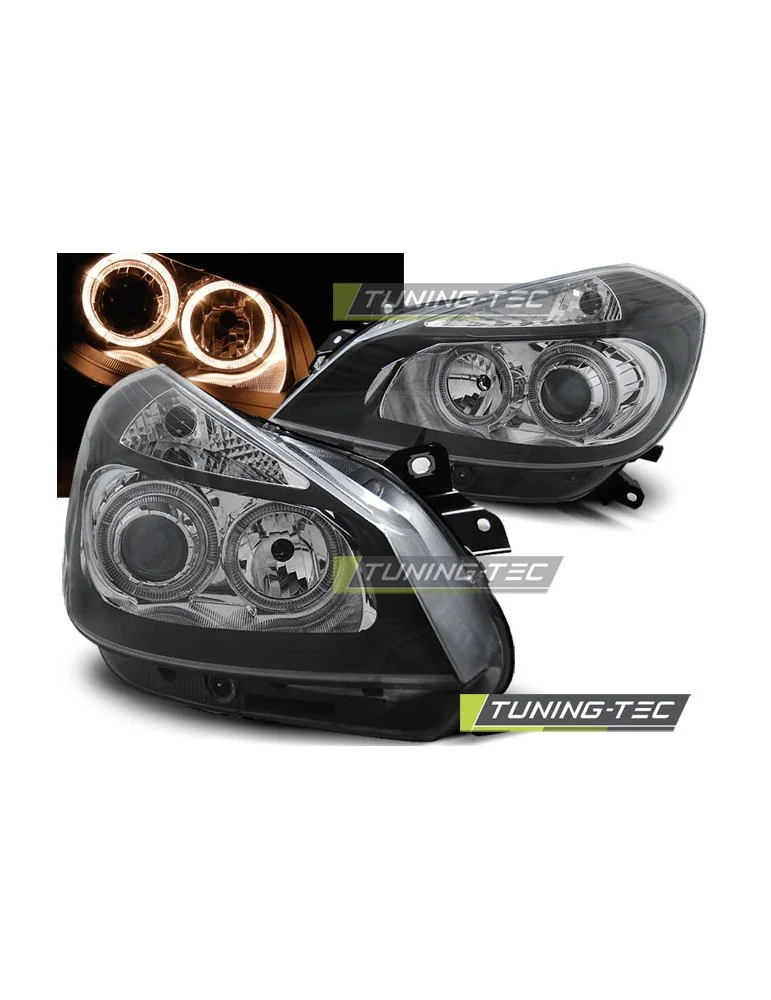 Phares noirs pour RENAULT CLIO 3 05-09