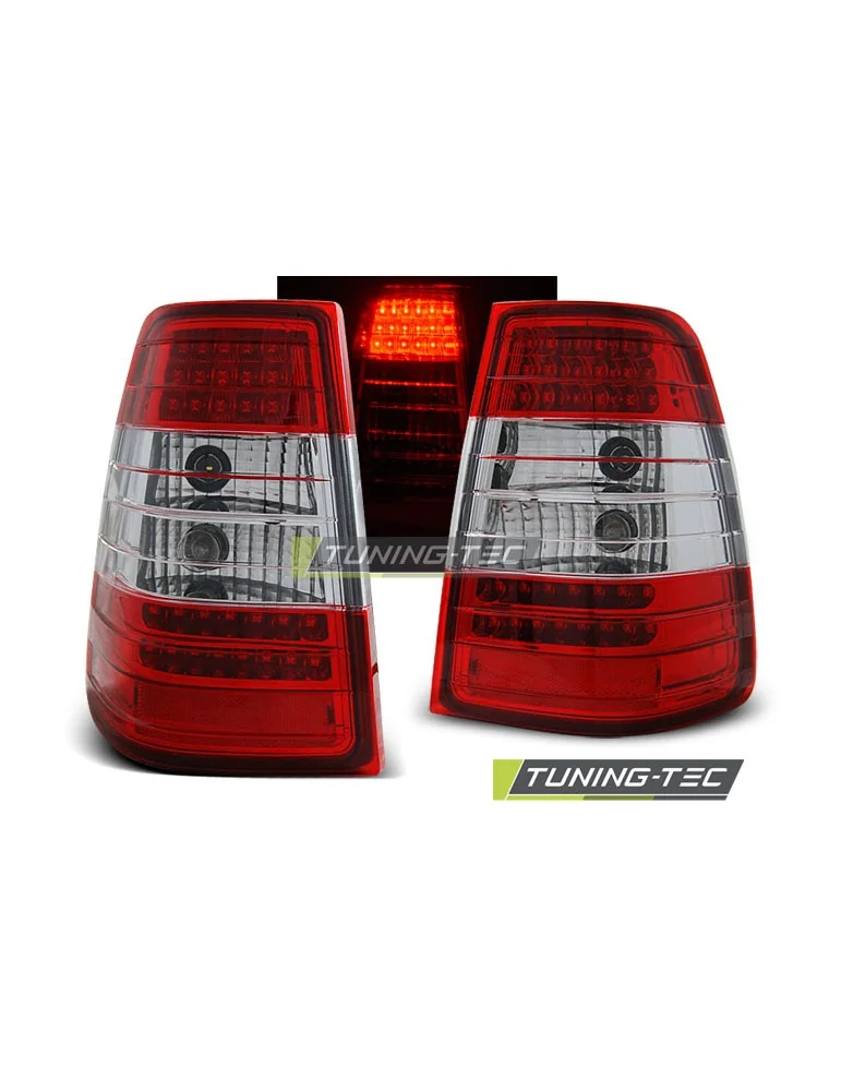 Feux arrière à LED rouges blancs pour MERCEDES W124 E-KLASA Break 09.85-95