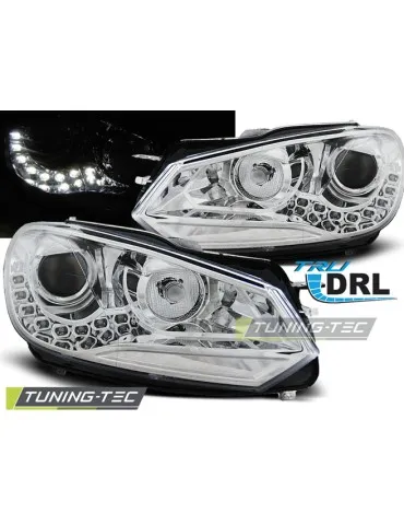 Phares chromés pour VW GOLF 6 10.08-12