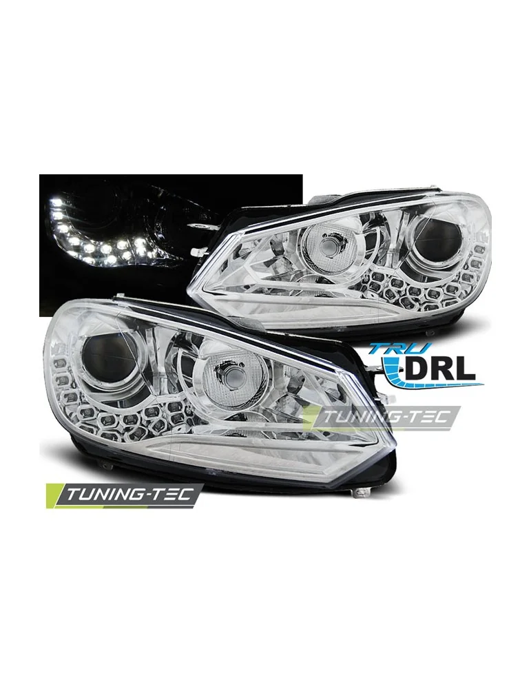 Phares chromés pour VW GOLF 6 10.08-12