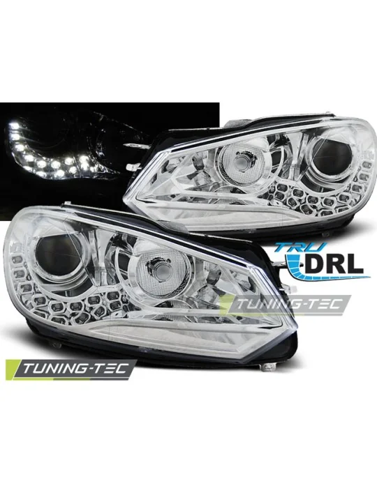 Phares chromés pour VW Golf 6 (2008 - 2012)