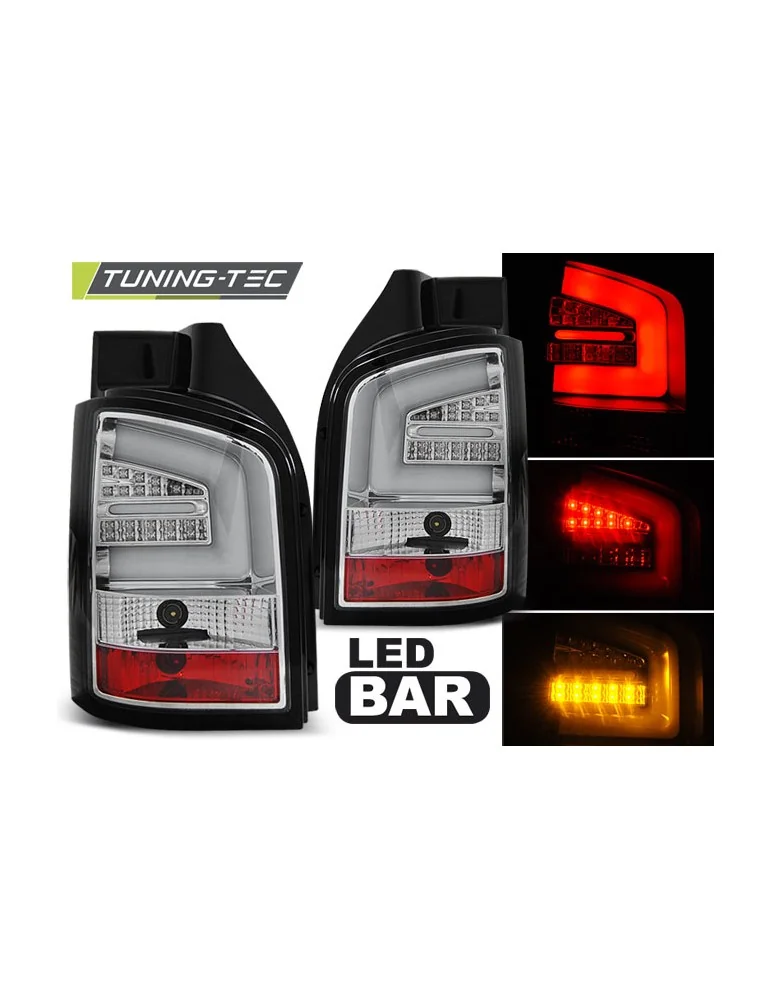 Feux arrière à LED chromés pour VW T5 04.10-15