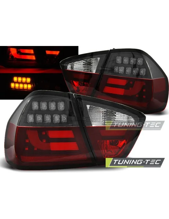 Feux arrière à LED noirs rouges pour BMW E90 (2005 - 2008)