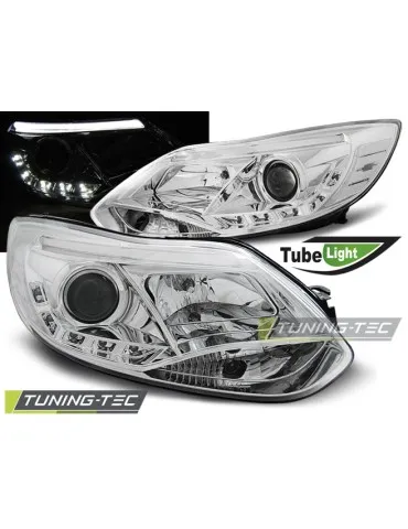 Phares à LED chromés pour FORD FOCUS MK3 11- 10.14