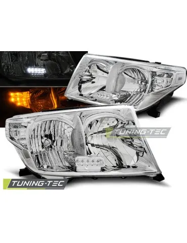 Phares à LED chromés pour TOYOTA LAND CRUISER FJ200 07-12
