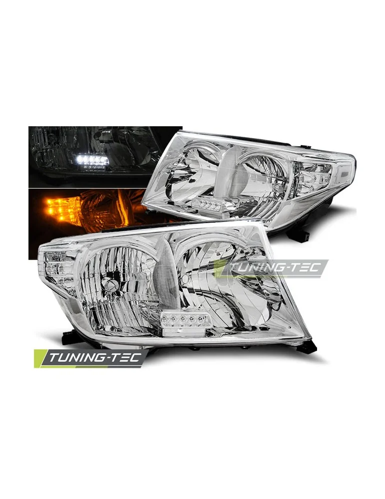 Phares à LED chromés pour TOYOTA LAND CRUISER FJ200 07-12