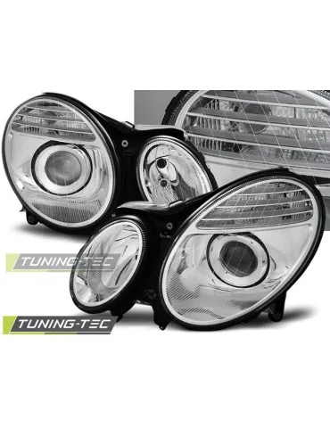 Phares chromés pour MERCEDES W211 E-KLASA 03.02-04.06