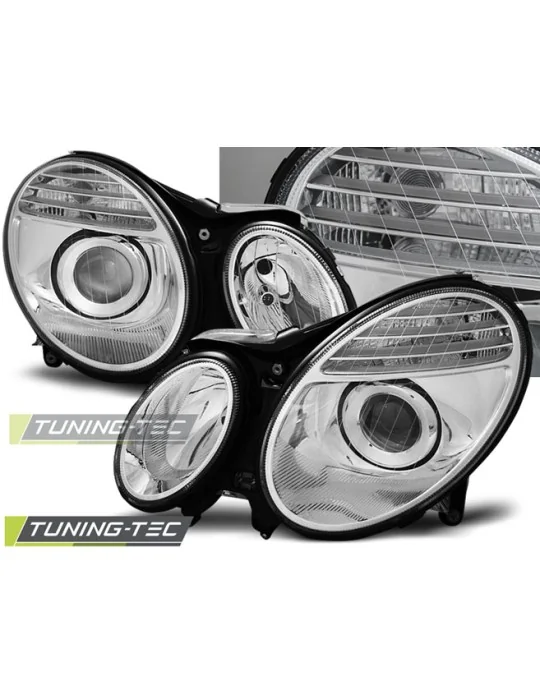 Phares chromés pour Mercedes W211 Classe E (2002 - 2006)