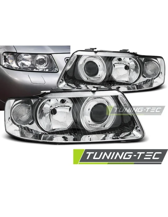 Phares chromés pour Audi A3 (2000 - 2003)