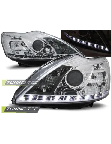 Phares à LED chromés pour FORD FOCUS II 02.08-10