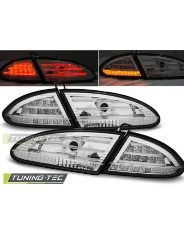 Feux arrière à LED chromés pour SEAT LEON 06.05-09