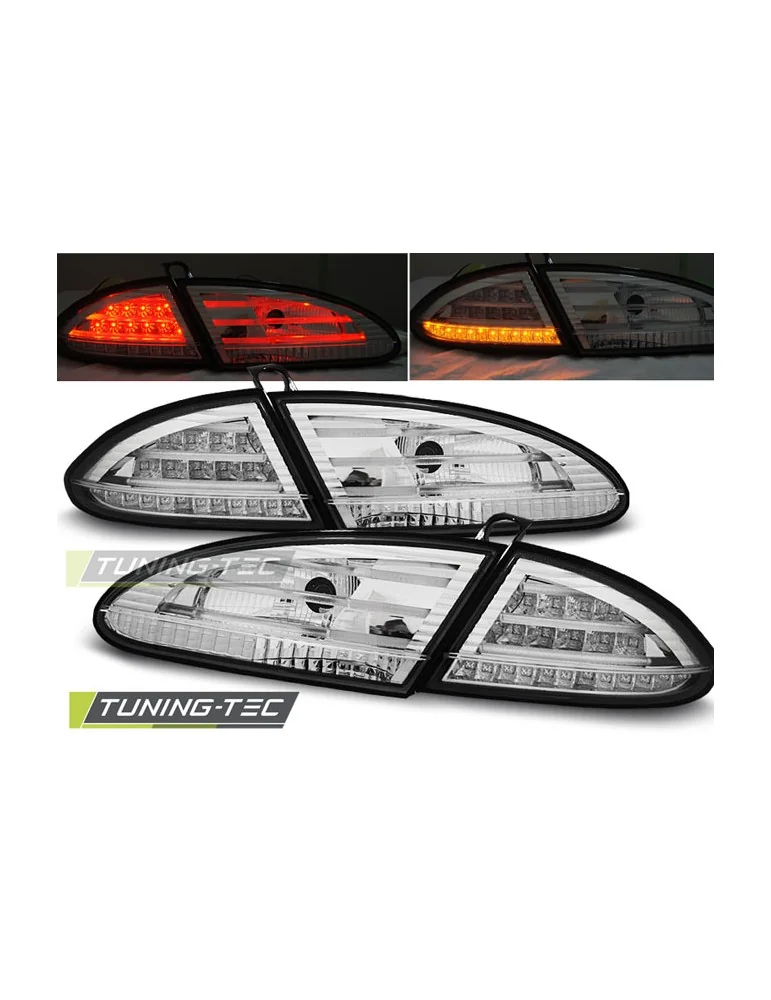 Feux arrière à LED chromés pour SEAT LEON 06.05-09