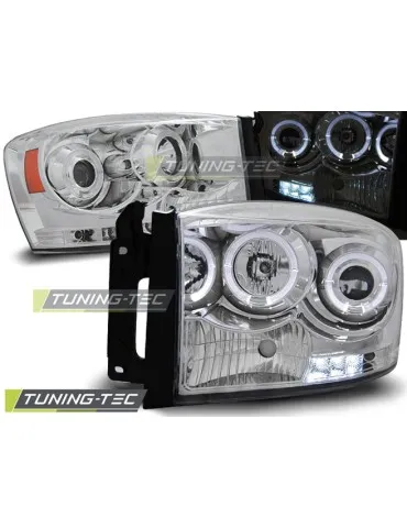 Phares chromés pour DODGE RAM 06-08