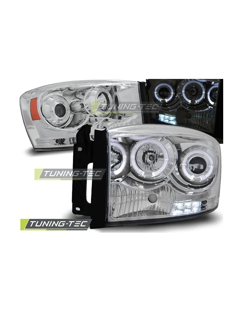 Phares chromés pour DODGE RAM 06-08