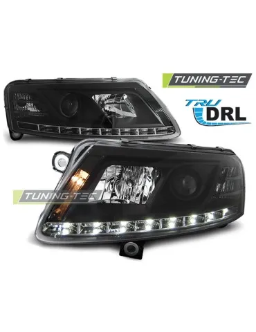 Phares noirs pour AUDI A6 C6 04.04-08
