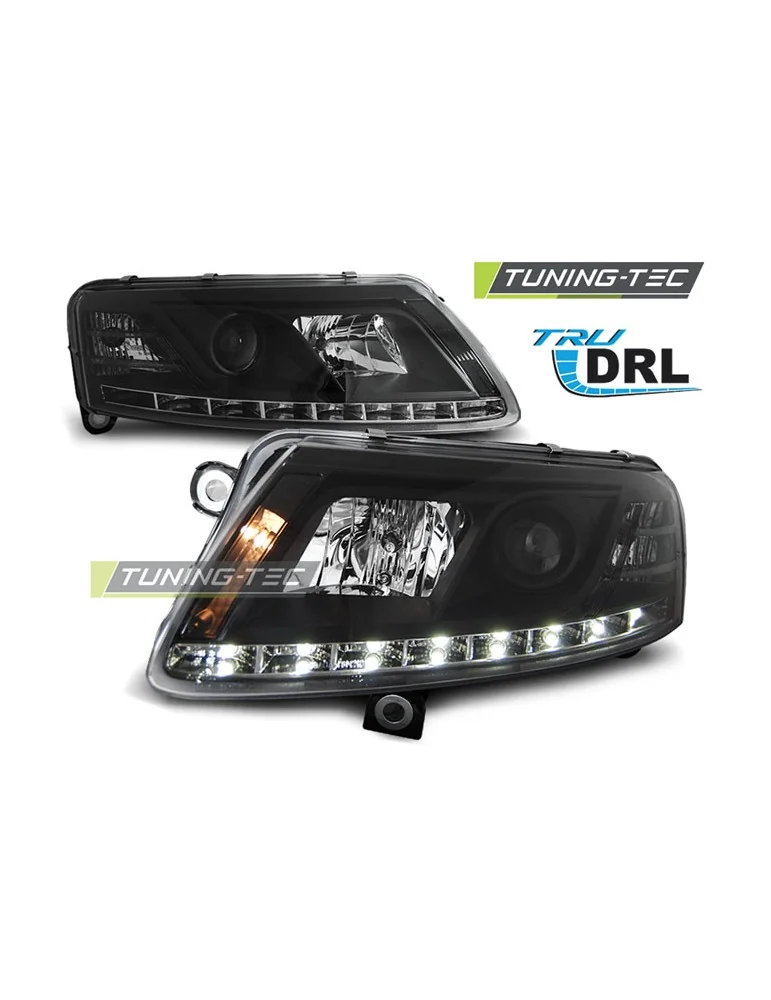 Phares noirs pour AUDI A6 C6 04.04-08