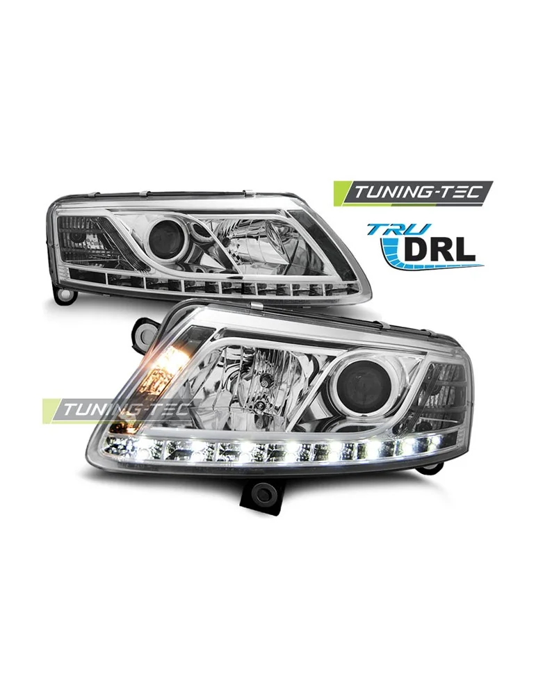 Phares chromés pour AUDI A6 C6 04.04-08