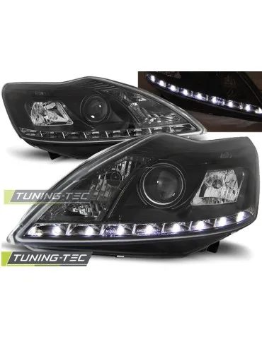 Phares à LED noirs pour FORD FOCUS II 02.08-10