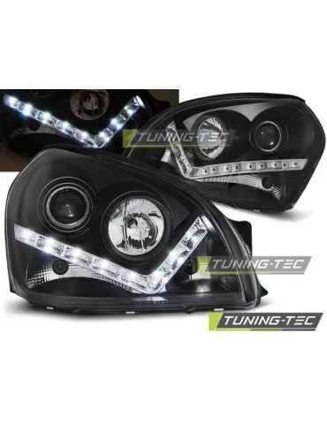 Phares à LED noirs pour HYUNDAI TUCSON 07.04-10